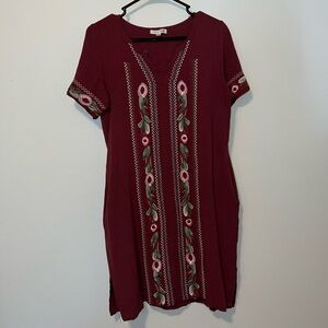 Orange Creek Embroidered Dress - Size M